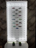 Vitrina exhibición de 100 autos 1/64 PREMIUM (Prot. antipolvo + Iluminación LED)